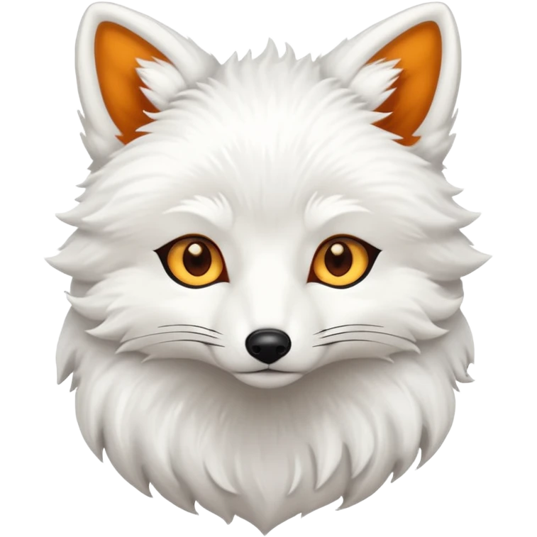 white furred fox emoji