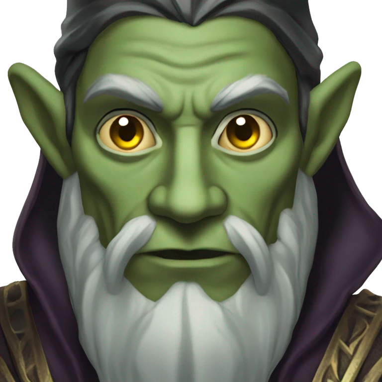 half-orc male wizard necromancer emoji