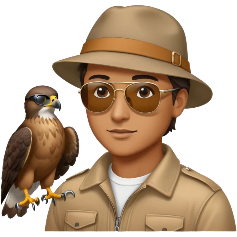 hawk flying over man  emoji