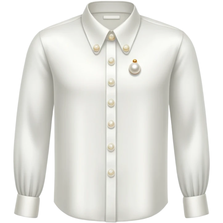 white Shirt pearl  emoji