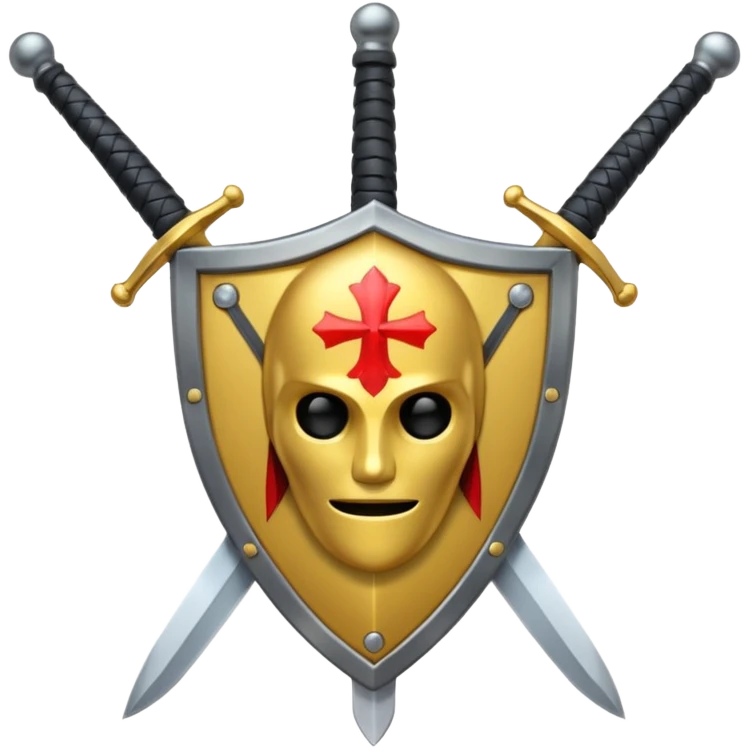 Escudo con espadas y grifones emoji