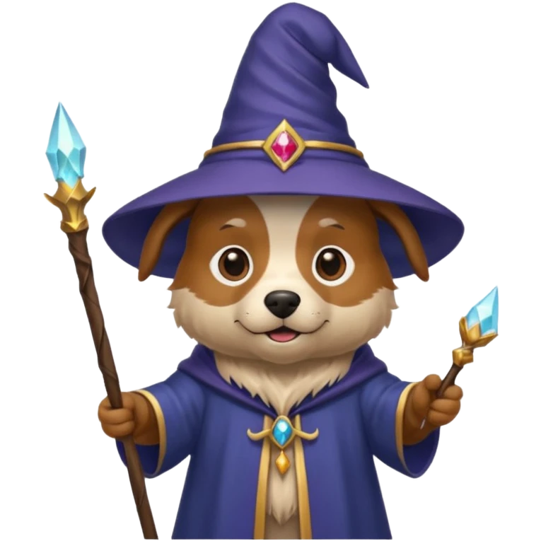Dog wizard emoji