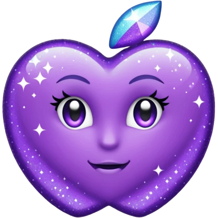 glitter purple and cian check emoji