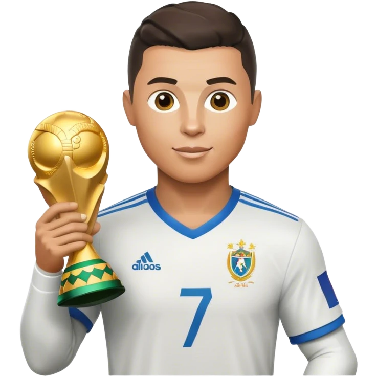 Ronaldo mit Weltmeisterschaft Trophäe emoji