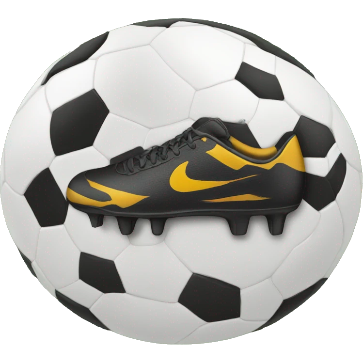 Football ball with footbal boots emoji