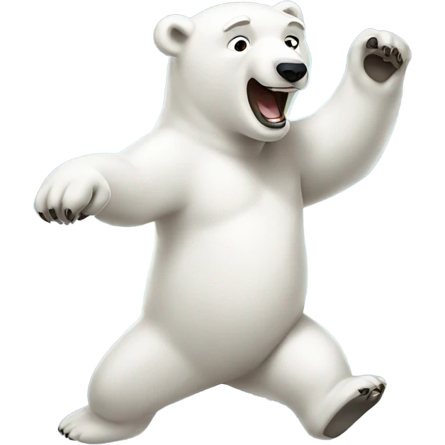 Dancing polar bear  emoji
