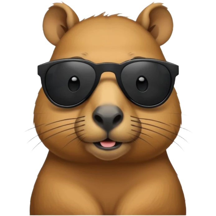 Capybara wearing BLACK sunglasses emoji