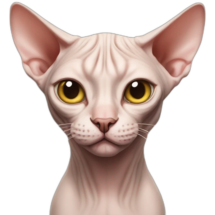 crazy sphynx cat emoji