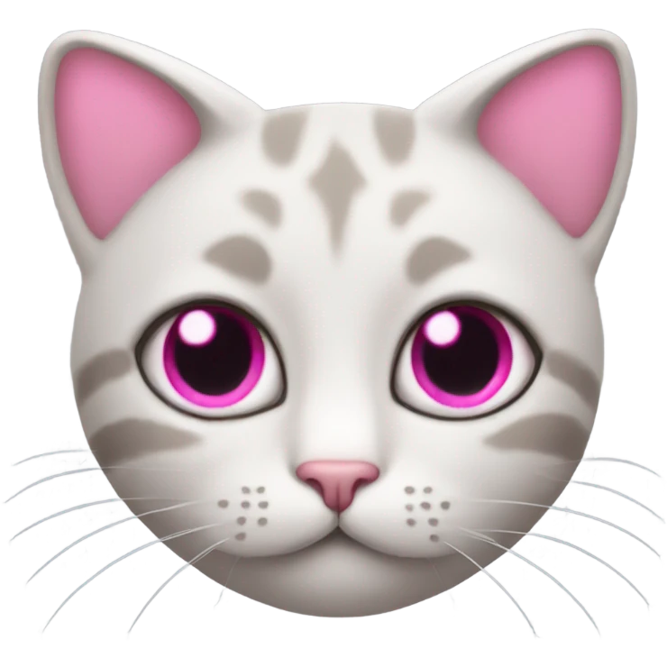 Cat with pink heart eyes and around its head emoji