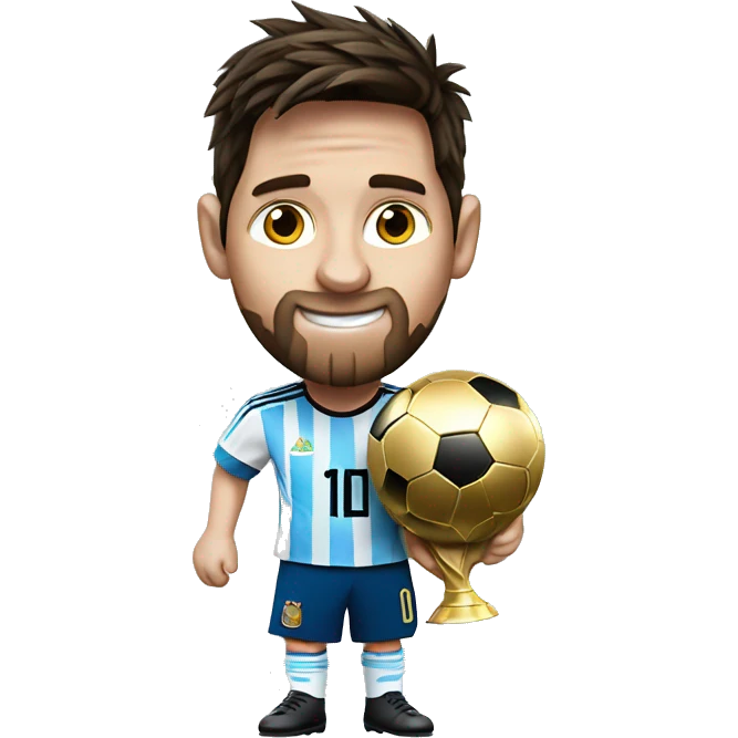 Messi avec la coupe du monde emoji