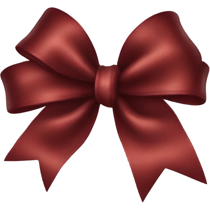 Dark red ribbon bow emoji