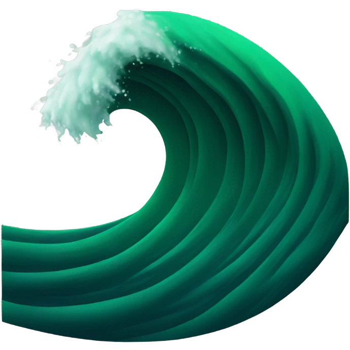 dark green wave emoji