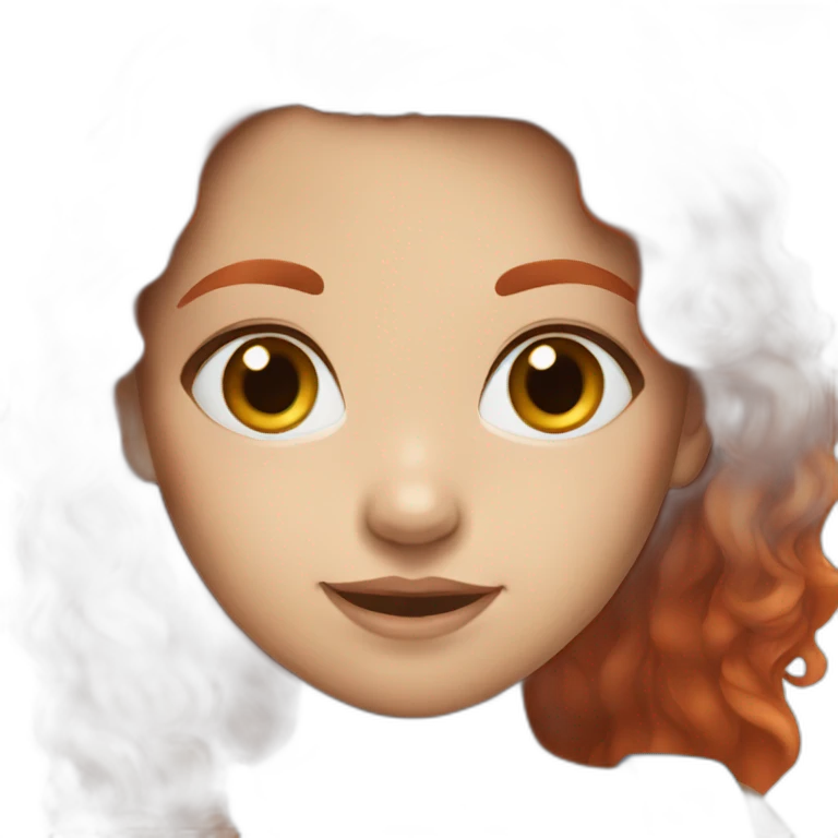 red hair blue eyes girl emoji