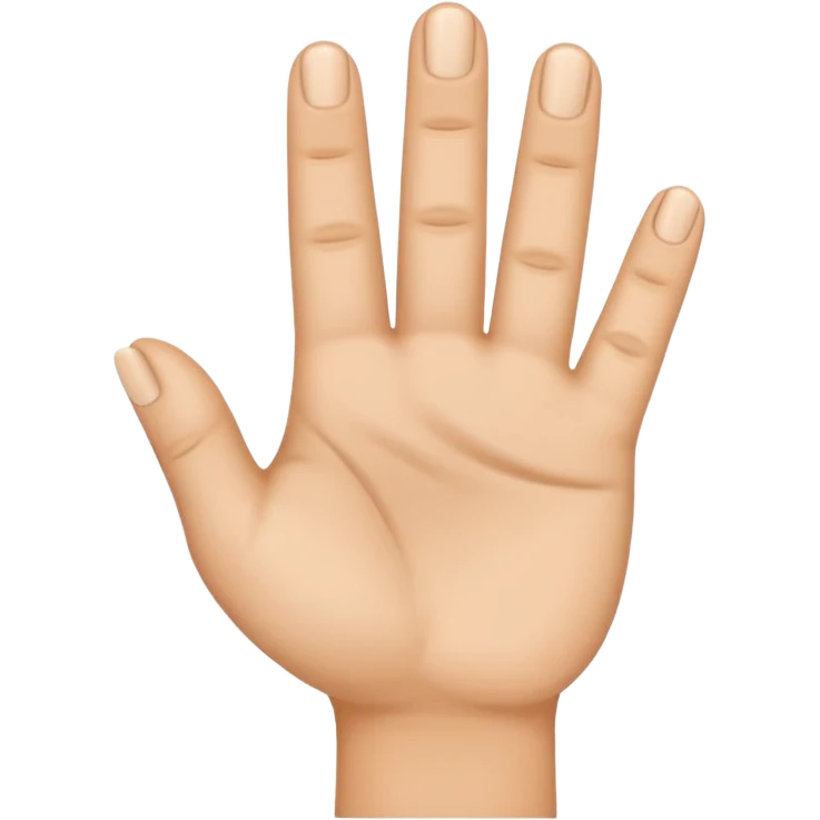 Hand emoji with thumb holding down ring finger with other fingers extended  emoji