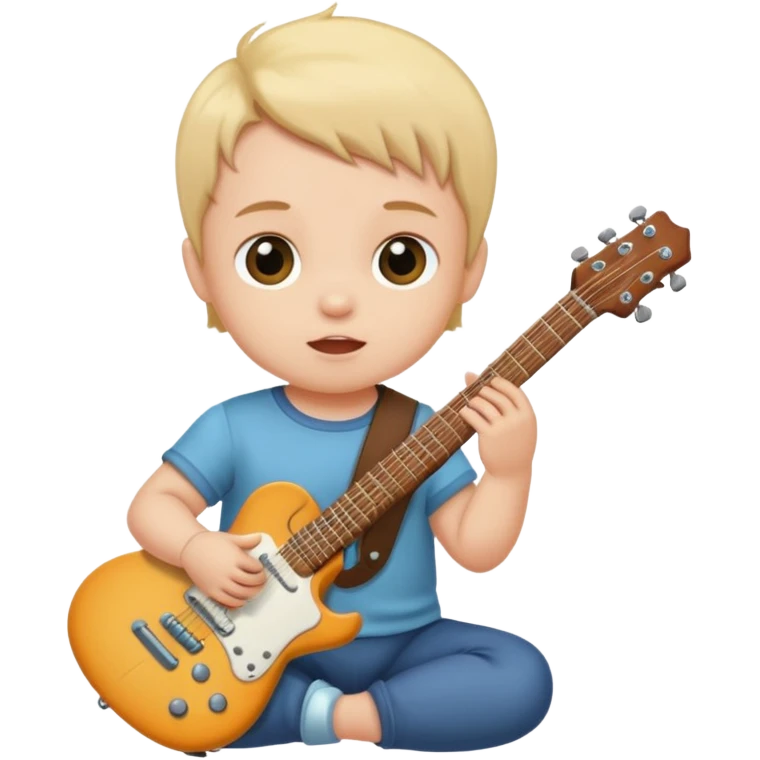 guitar rock baby emoji