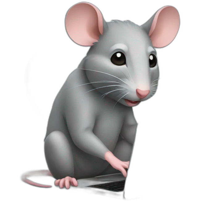 rat working on a laptop emoji