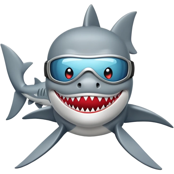 Shark with a ski mash on emoji