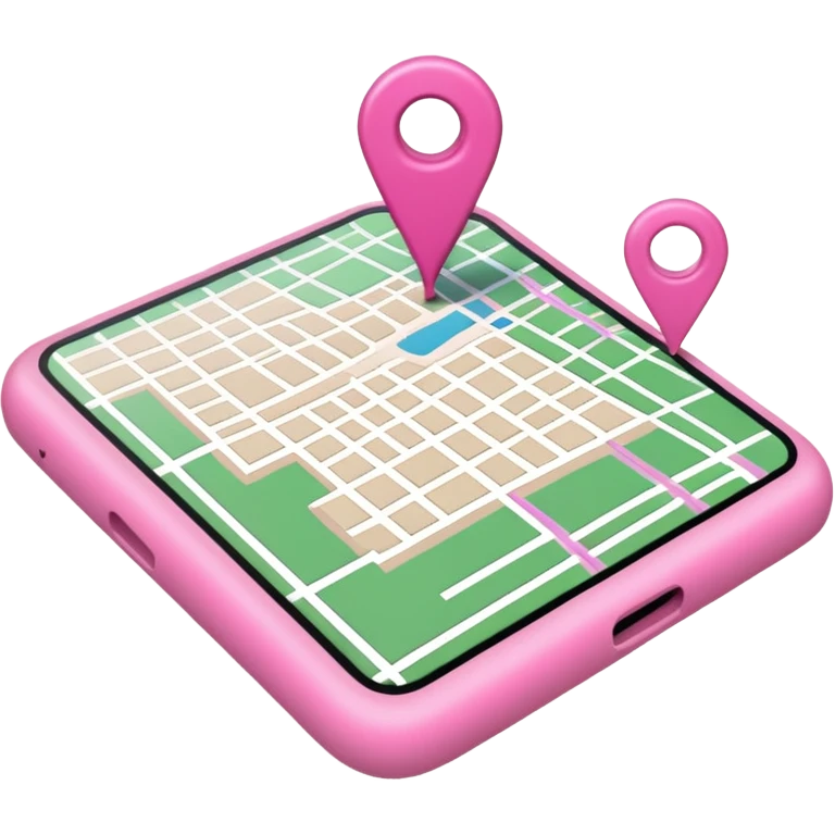 mix pink of a big gps map of the lines emoji