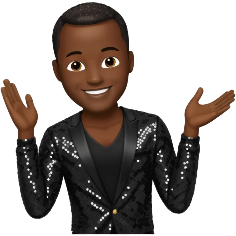 Brian McKnight with black sequin outfit emoji