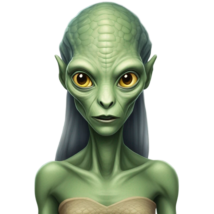 a reptilian alien woman full body emoji