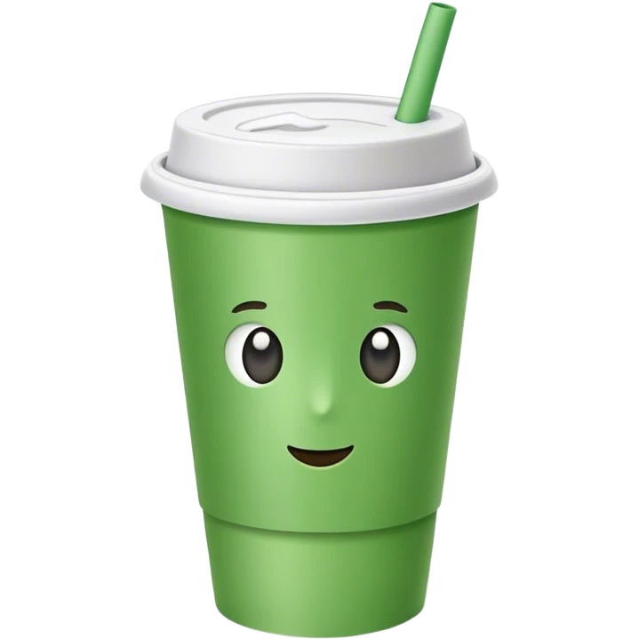 green paper cup emoji