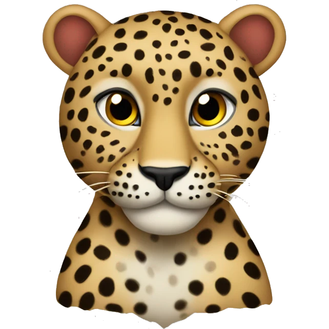 leopardo con corazones  emoji