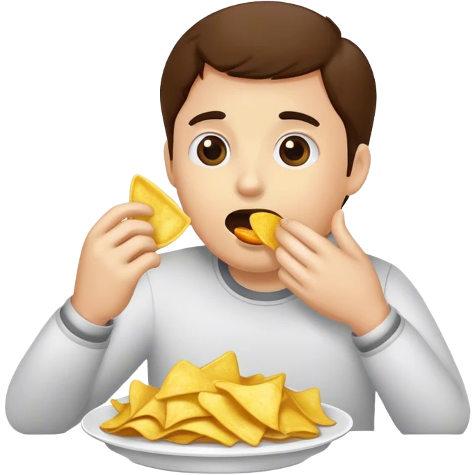 Eating chips emoji