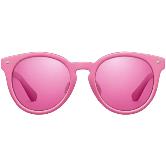 pink sunglasses, fashionable pink frame sunglasses with pink lenses emoji