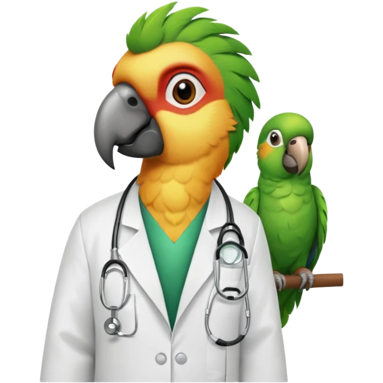 Parrot doctor emoji