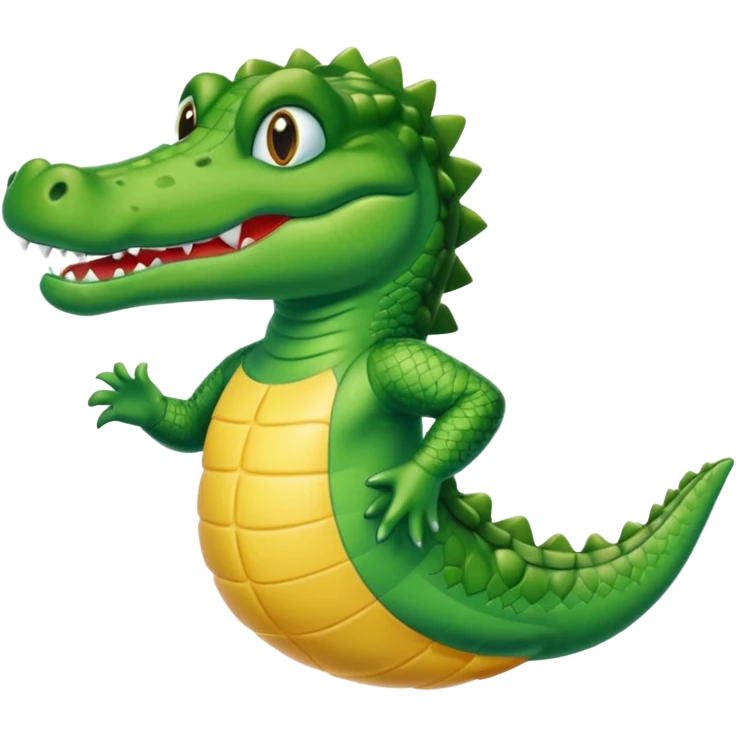 Alligator wearing a speedo emoji