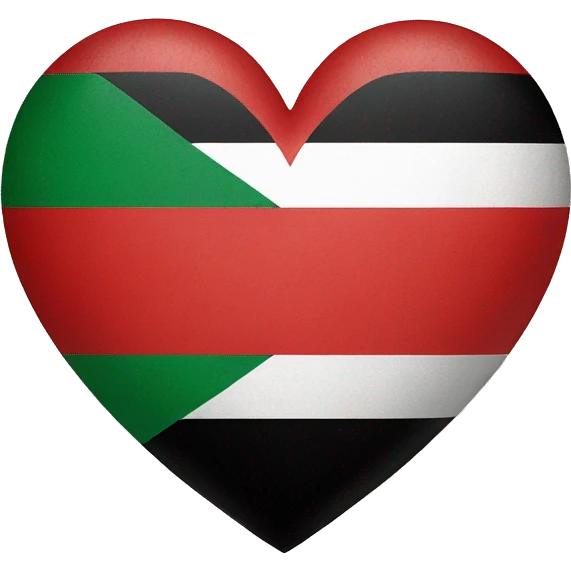 Palestine flag as a heart emoji