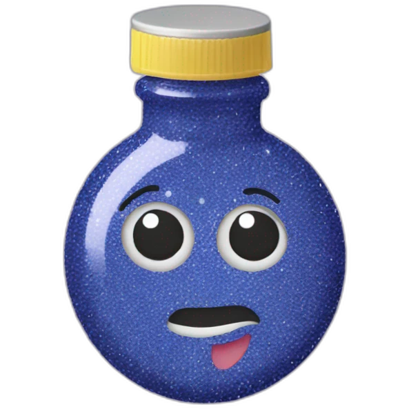Glitter glue emoji