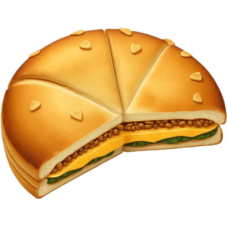 Panzerotto is a classic Italian street food from southern Italy. Best described as a folded pizza, fried until crispy golden brown, with a rich filling on the inside. It is a half moon shape emoji