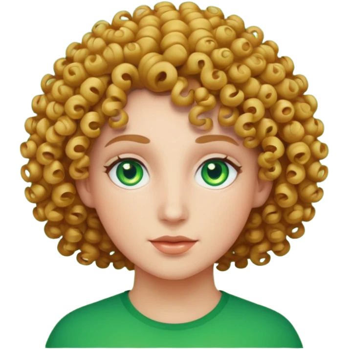 curly head lights kin green eyes emoji
