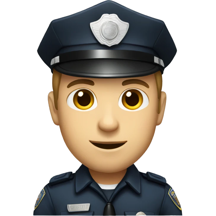 Full body Caucasian cop emoji