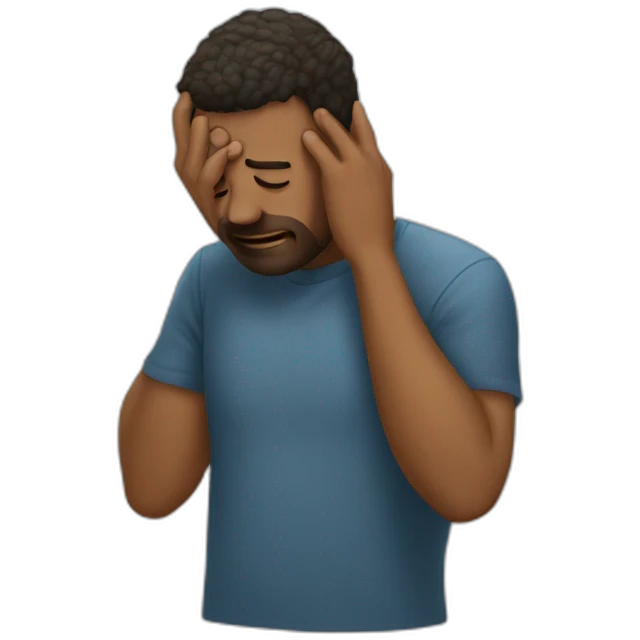 Dumb man facepalm emoji