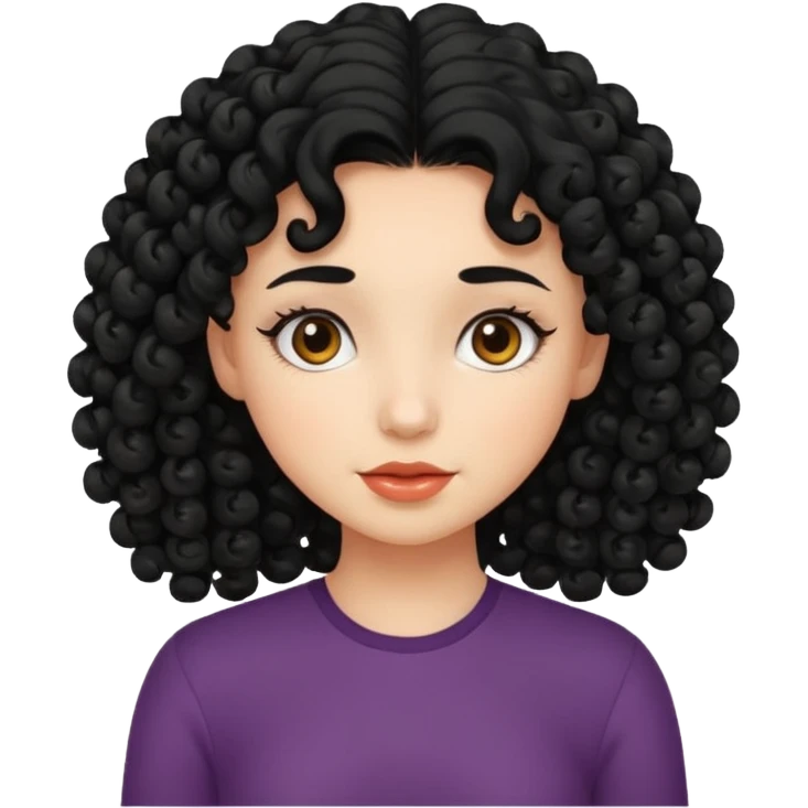 A girl with curly black hair  emoji