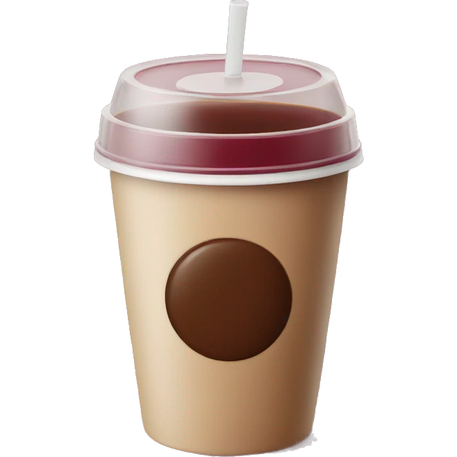 burgundy takeaway coffee emoji