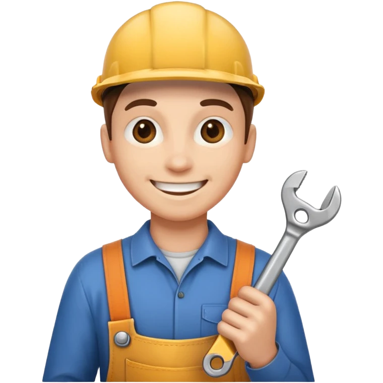 smiling person holding a spanner emoji