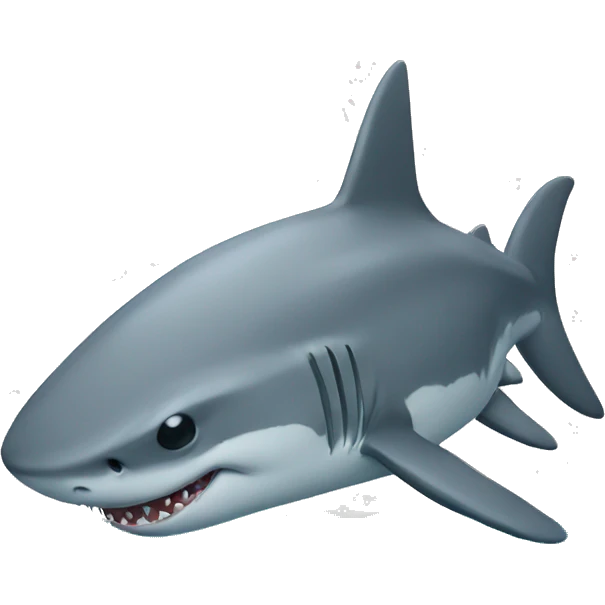 extremely depressed shark emoji