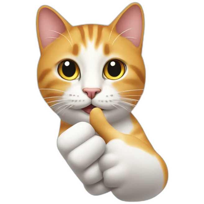 Thumb up, cat emoji