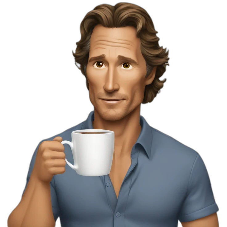 Matthew McConaughey drinking tea emoji