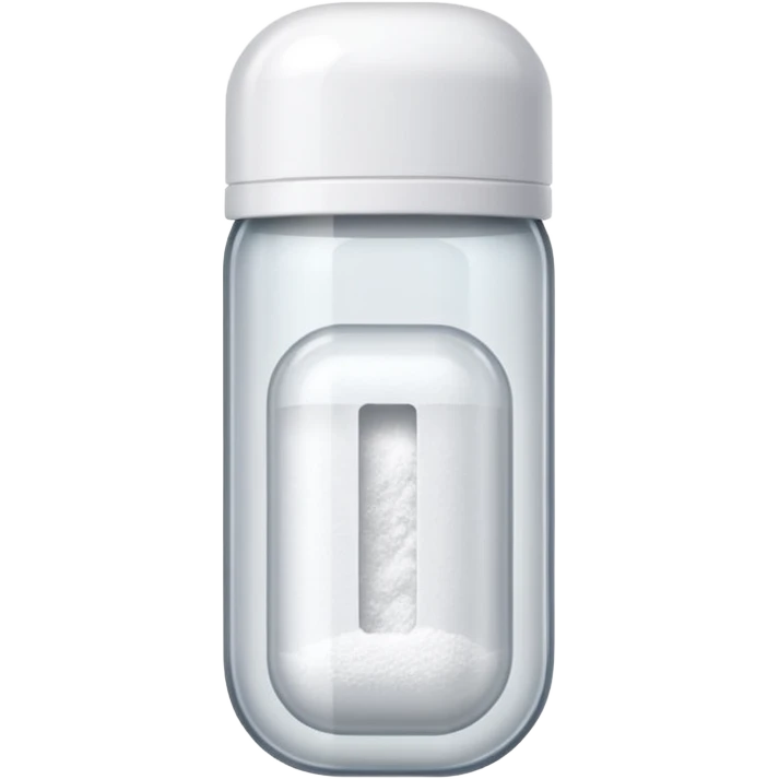 clear capsule filled with white powder emoji
