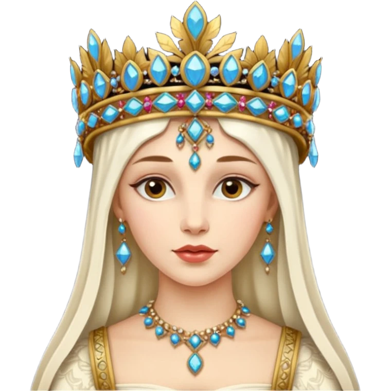  portrait of a Renaissance woman emoji
