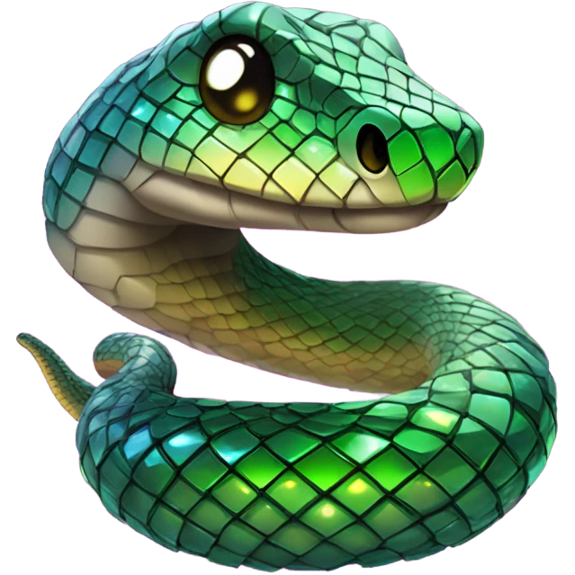 Snake that looks like a disco ball emoji