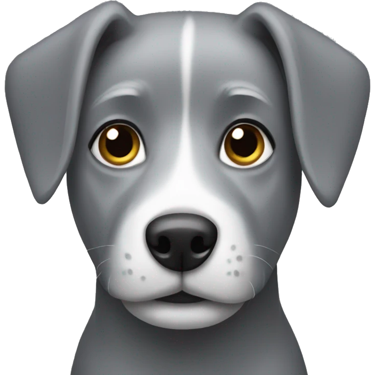 Grey dog emoji