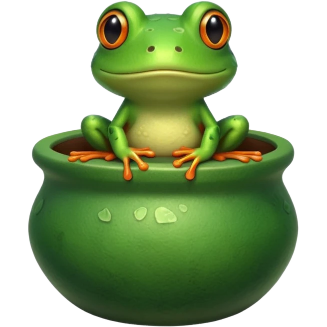 Frog in a pot emoji