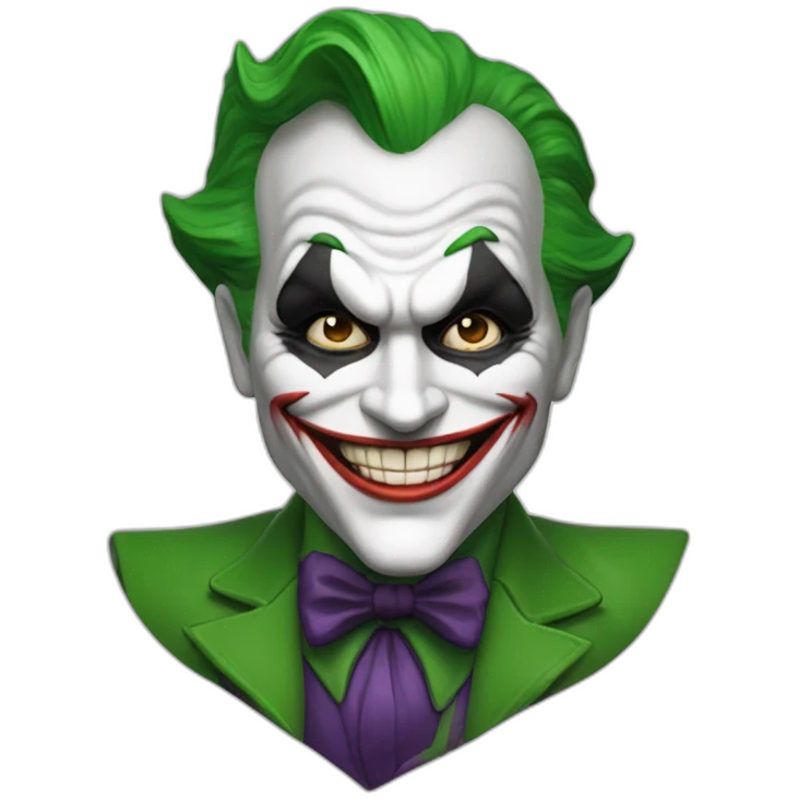 Le joker de Batman qui esquisse un grand sourire emoji