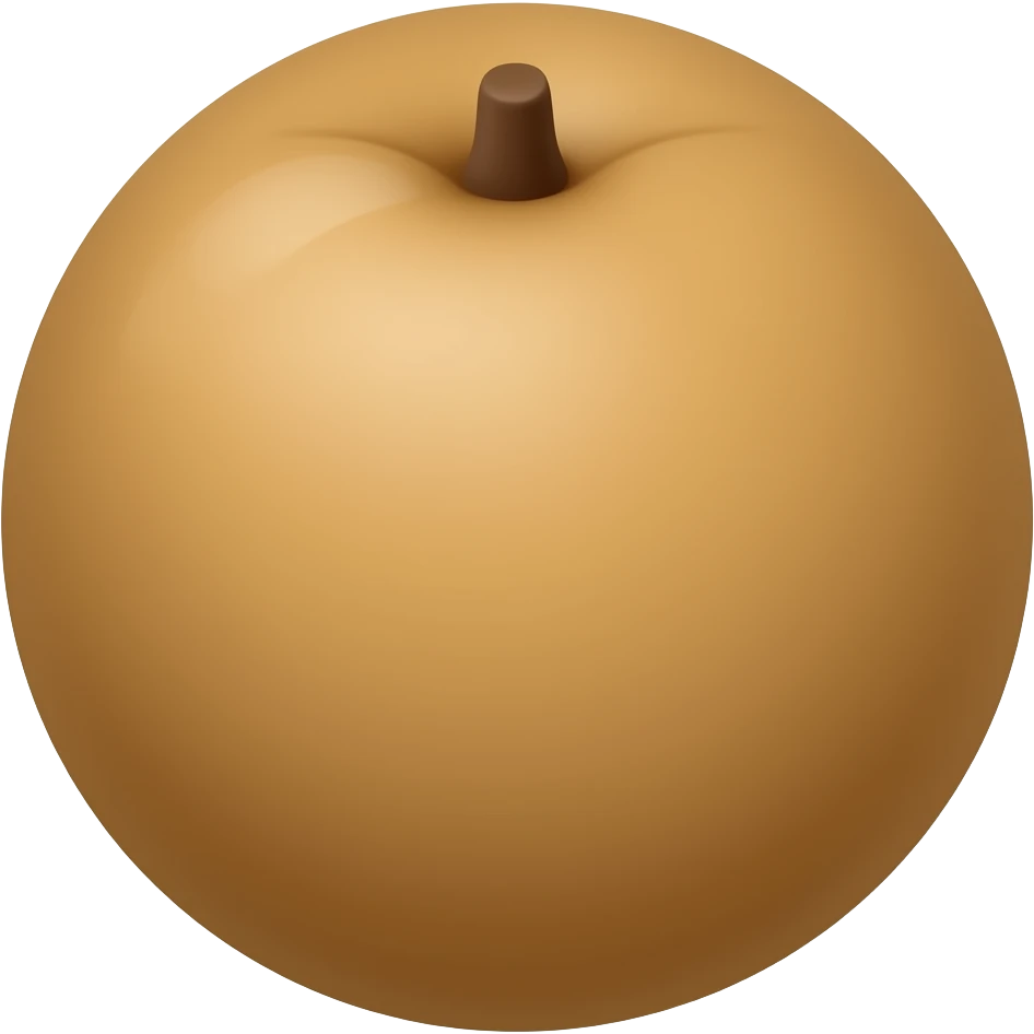 create a mamey sapote with   brown color emoji