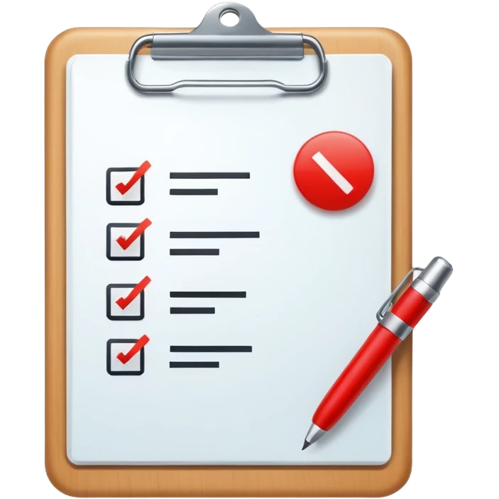 clipboard with multiple check marks being shared emoji